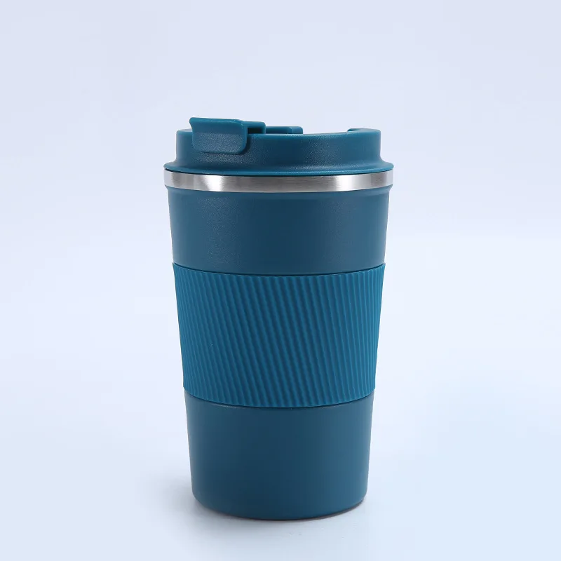 380ml 510ml 304 Stainless Steel Tumbler Coffee Insulated Travel Mug With Silicone Sleeve and Lid