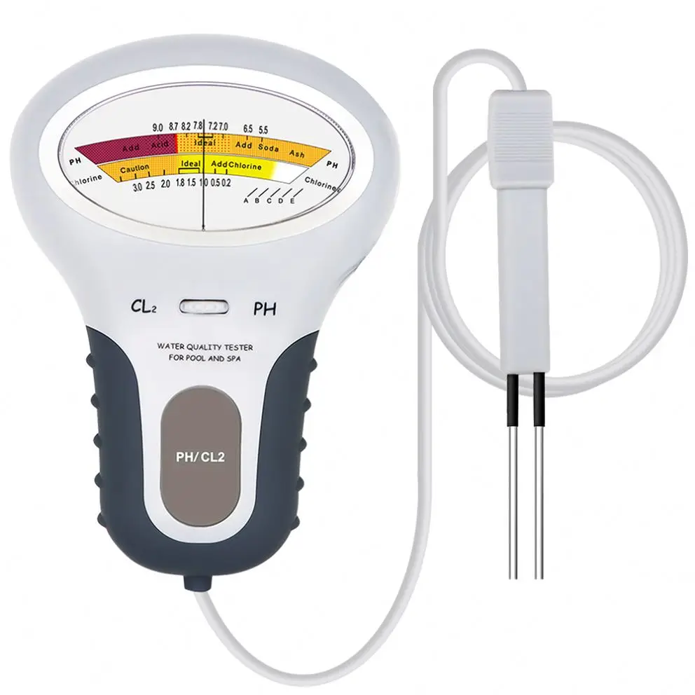 Digital Portable Chlorine 1.2 To 1.7 ppm Water Quality PH  Chlorine Tester CL2 PH Meter for Swimming Pool SPA Aquarium