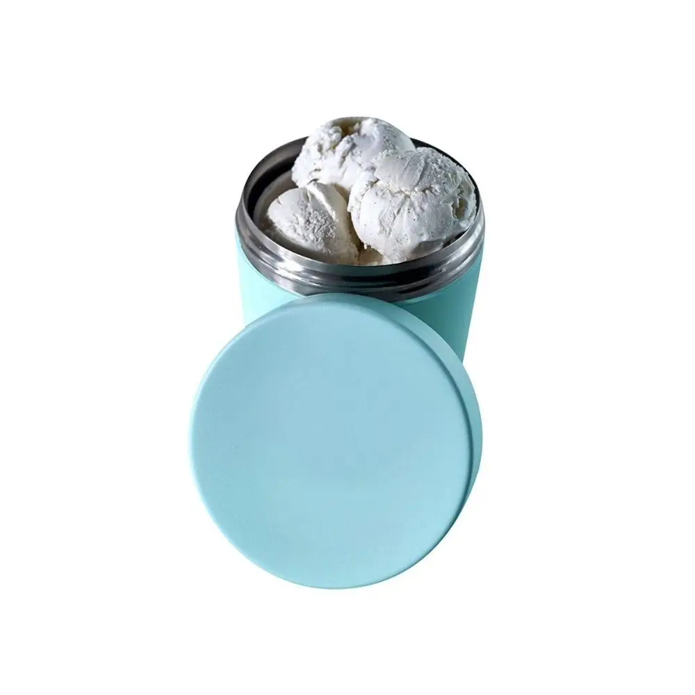 16oz stainless steel double wall vacuum insulation ice cream can cooler pint cup reuse container keep ice cream frozen