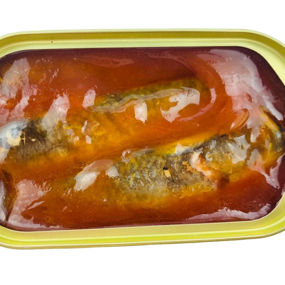 Wholesale canned fish jack band cheap price 155g sardine canned  in tomato sauce OEM