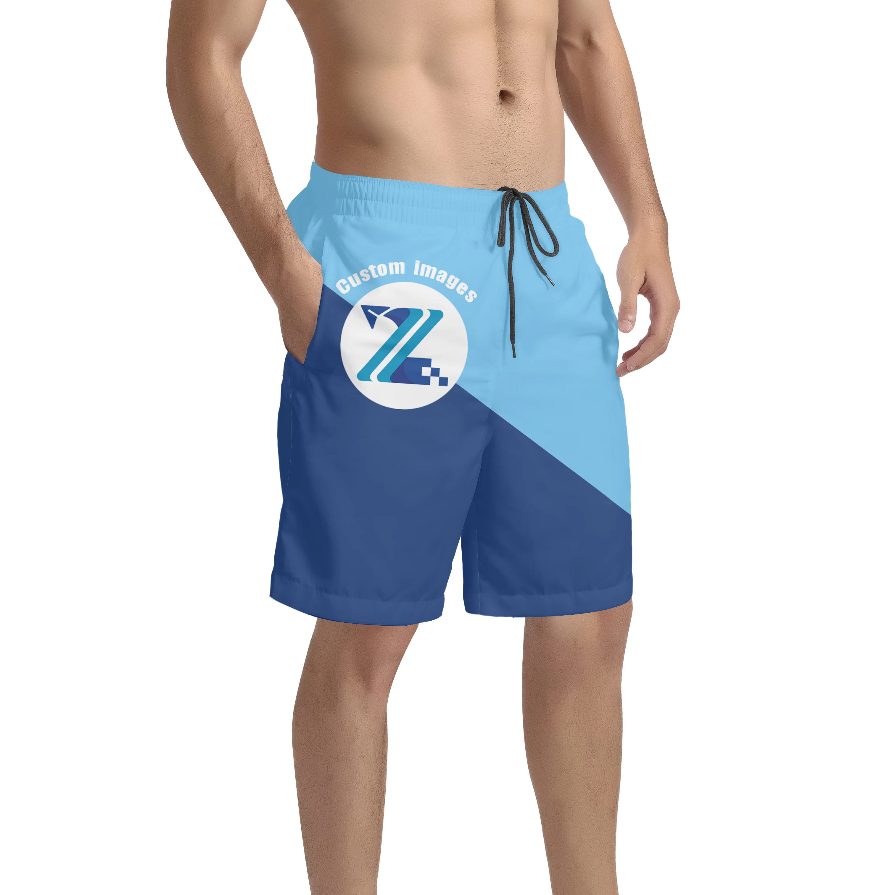 Customized Your Own Logo/Image/Photo Print Breathable Quick Dry Sportswear Swimwear Surf Pants Beach Shorts for Men Swim Shorts