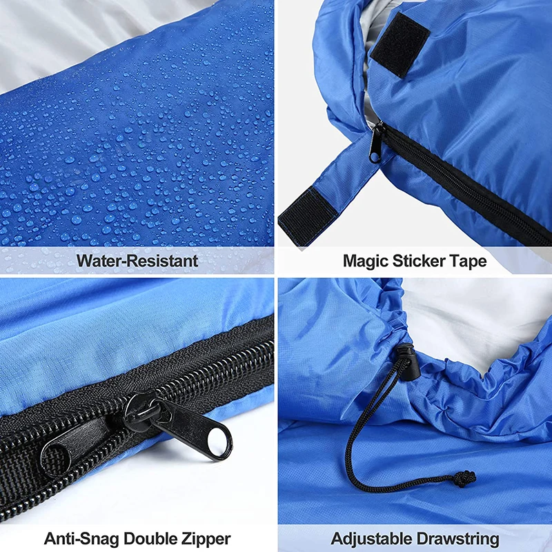 Lightweight Outdoor Waterproof 170T Polyester Carton Envelope Sleeping Bag for Travel Hiking Camping