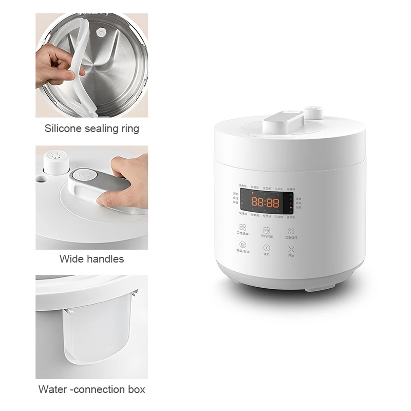 Electric pressure cooker household multifunctional cooking rice stew microcomputer open lid can be booked rice cooker pres