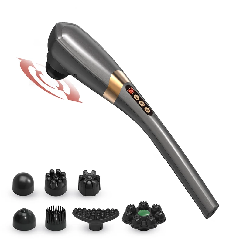 PL-617 Shoulder and neck handy rubber percussion maxtop dolphin infrared body electric massage hammer