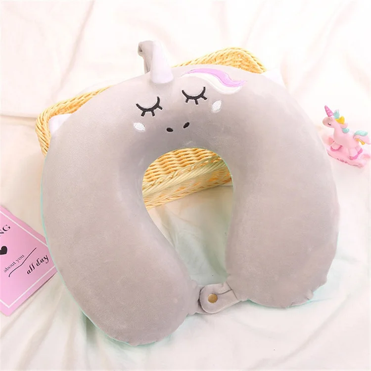 
Unicorn Baby Memory Foam Travel Neck Soft U-Shaped Head Support Pillow for Kids Traveling 