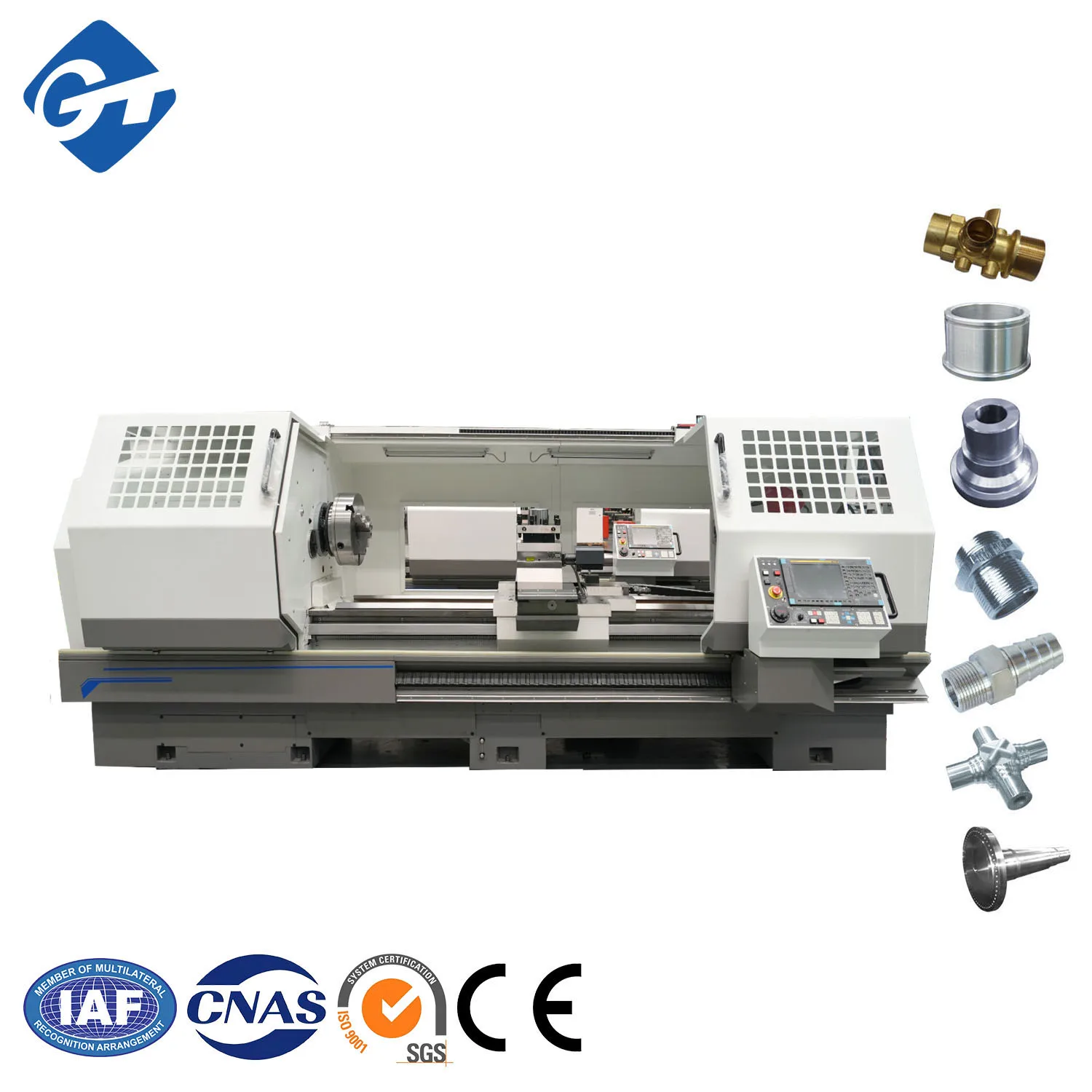 GT DMTG CK6180 Flat Bed Cnc Lathe Machine For Metal Mini Torno Cnc Turning Lathe