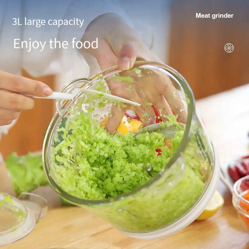 2L Electric Stainless Steel Machine Food Processor Chopper Meat Grinders