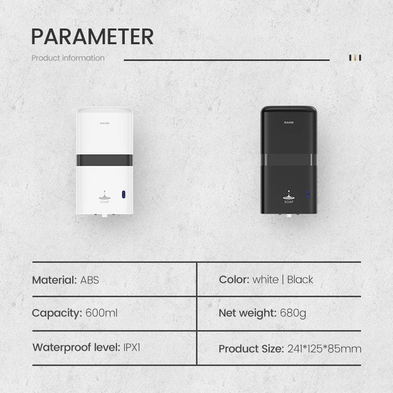 China Wholesale ABS Automatic Soap Foam Dispenser for Bathroom use