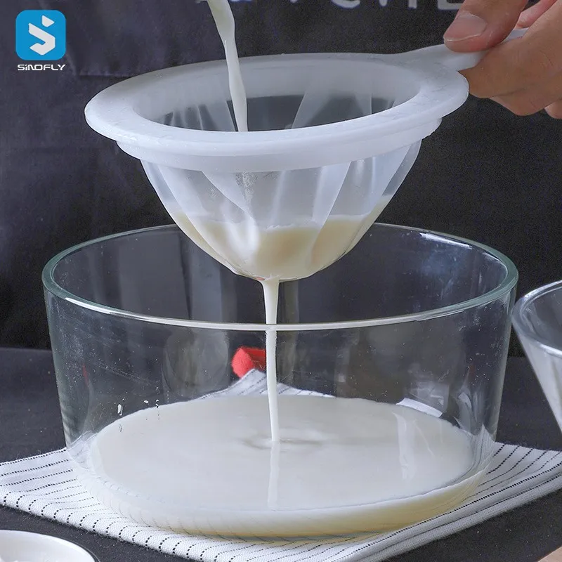 High Quality Juice Super Fine Sieve 100 200 400 Mesh Strainer Kitchen Tools Coffee Soybean Milk Filter Colanders