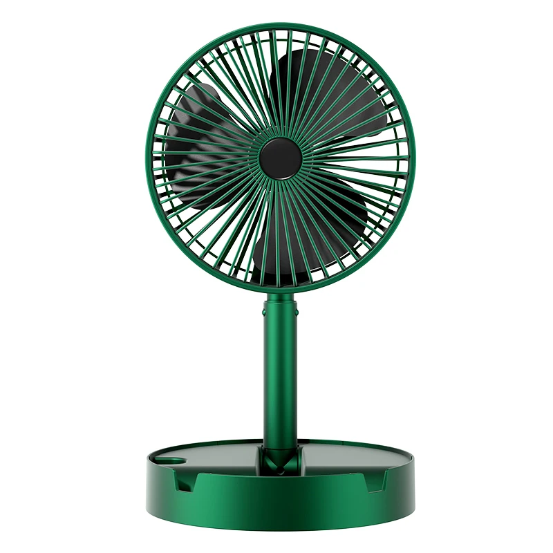 Portable Foldaway Fan Rechargeable Standing Pedestal USB Fan for Home, Camping, Outdoor and Office, 6.5-Inch