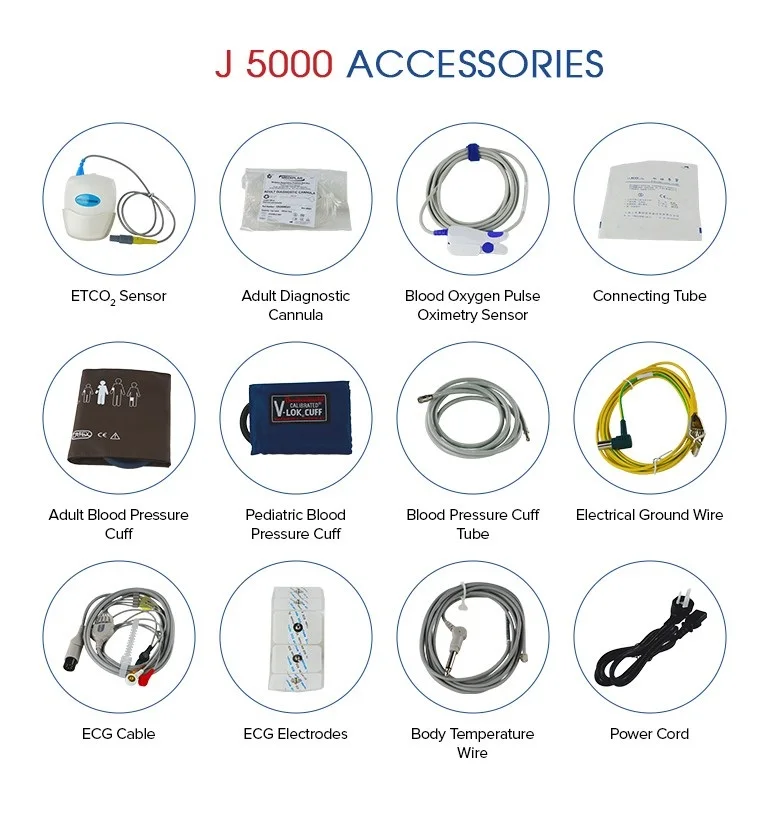 J5000 ICU Medical Equipment Suitable for Sensitive Person Medical Patient Monitor