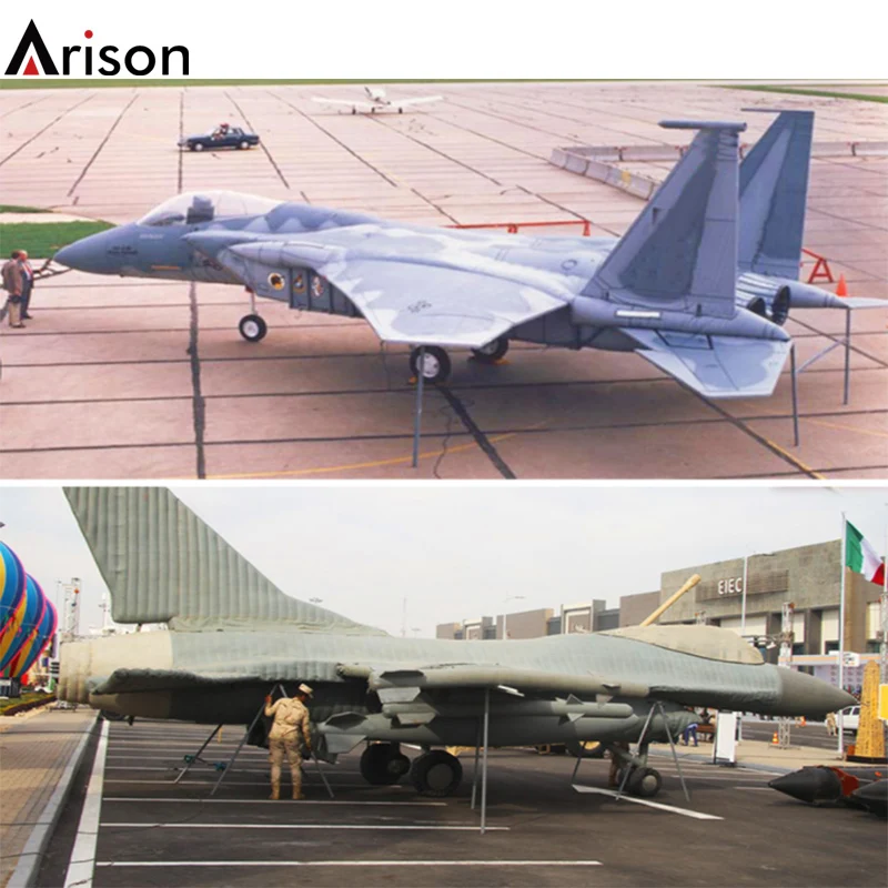 Camouflage OEM custom inflatable decoy aircraft plane for inflatable jet model toy