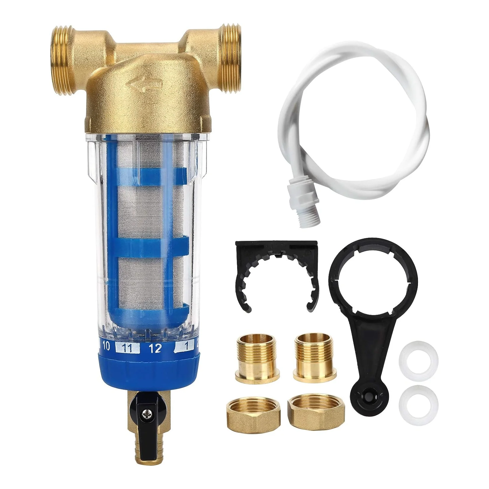 40 Micron Spin Down Reusable Whole House Pre-Filtration Sediment Water Filter System Oem