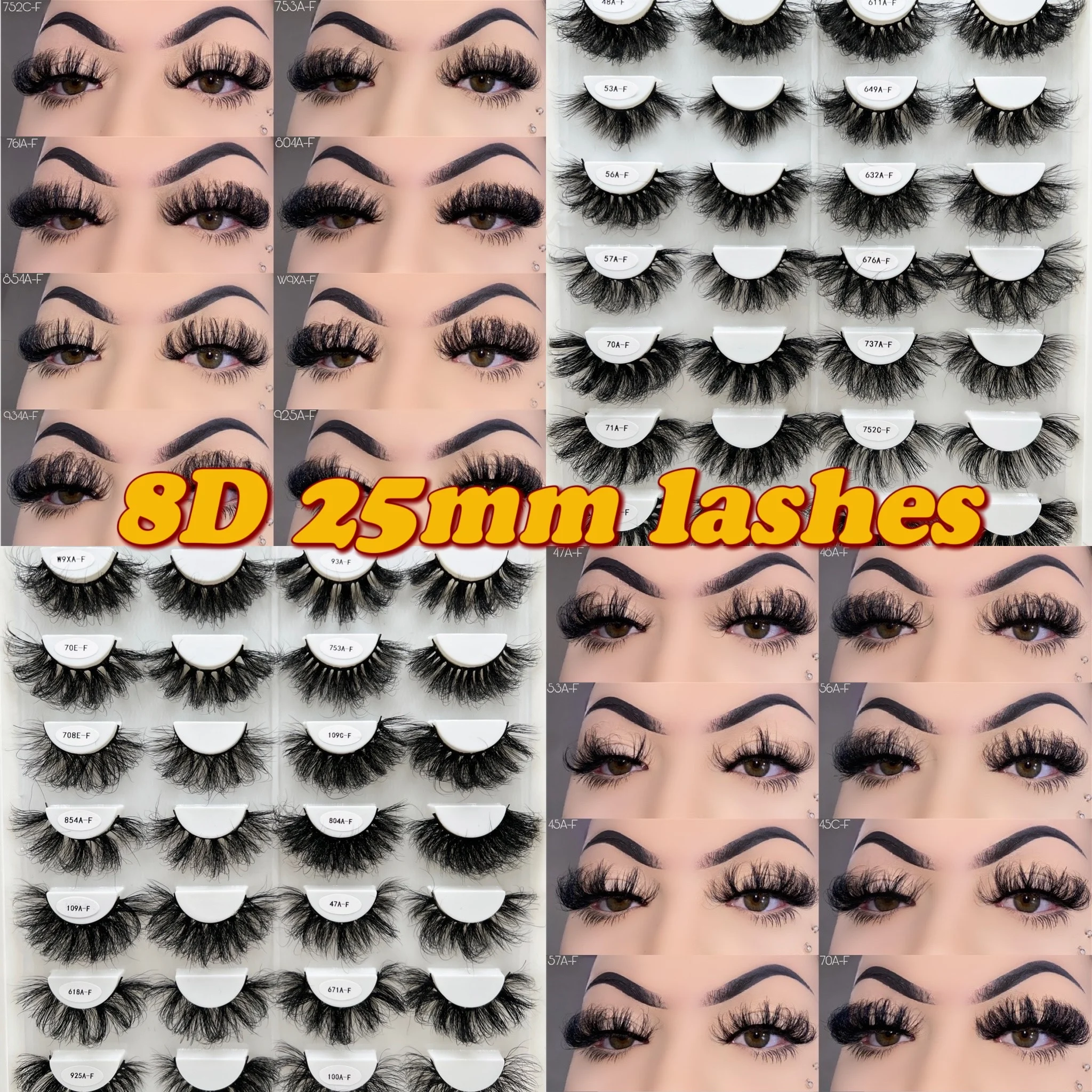 Hot selling 25mm 8D Mink Eyelashes real siberian dramatic fluffy mink lashes with custom box