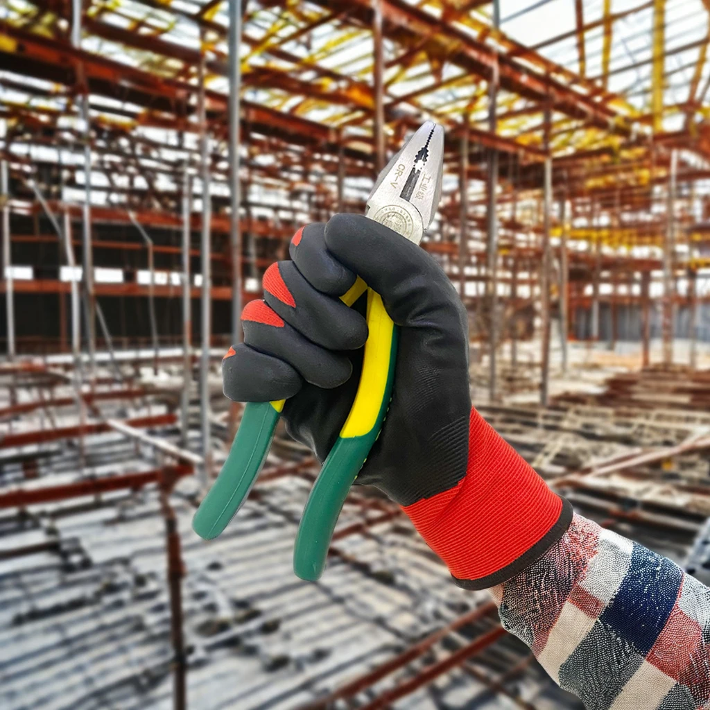 SunnyHope Free Sample XL Nitrile Coated Gloves Comfortable Safety Gloves with Latex for Touch Screen EN388 Certified