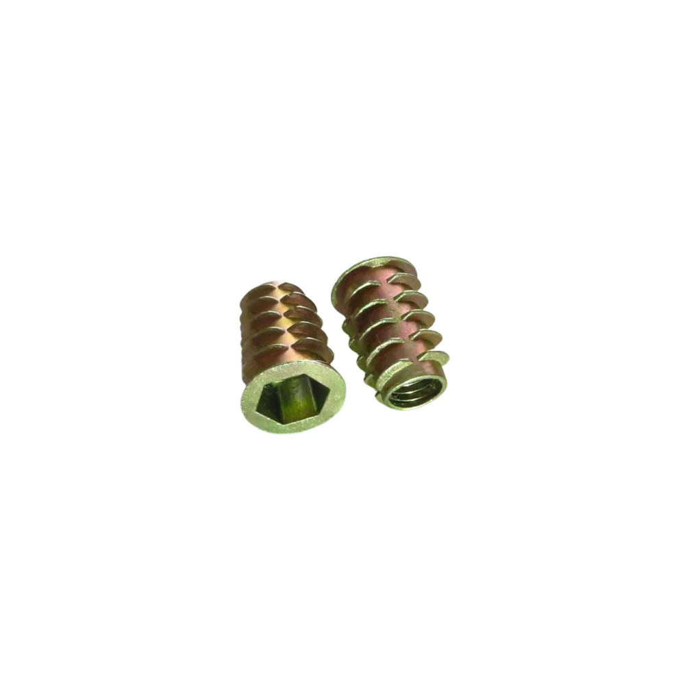 Hex Drive Screw Threaded Insert Type D Nut For Wood with Flange M4/M5/M6/M8/M10