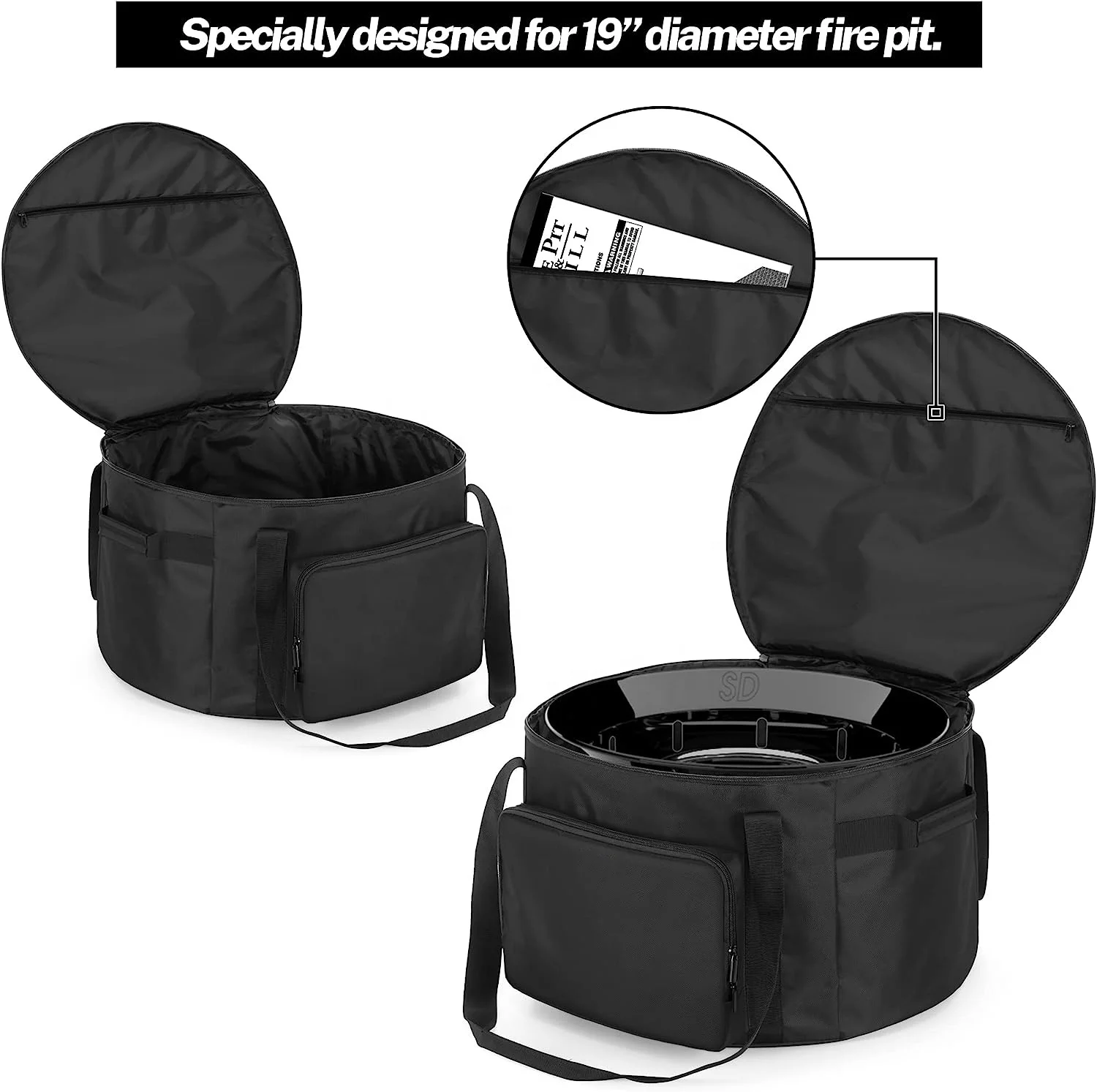 Outdoor Propane Gas Fire Pit Portable Case Carrying Bag