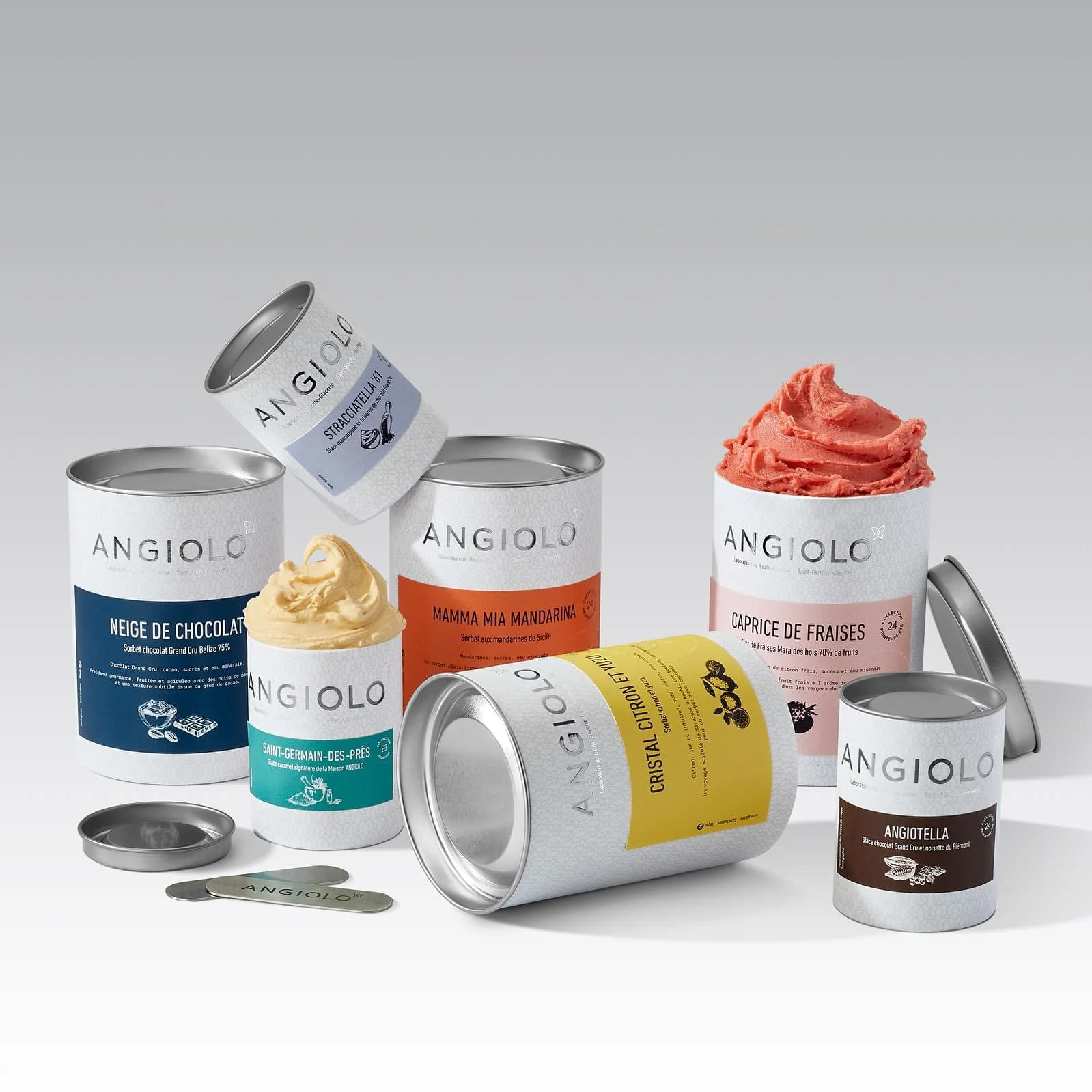 Custom Luxury Creative Food-Grade Compostable Ice Cream Container Waterproof Paper Canister Tube Packaging Box