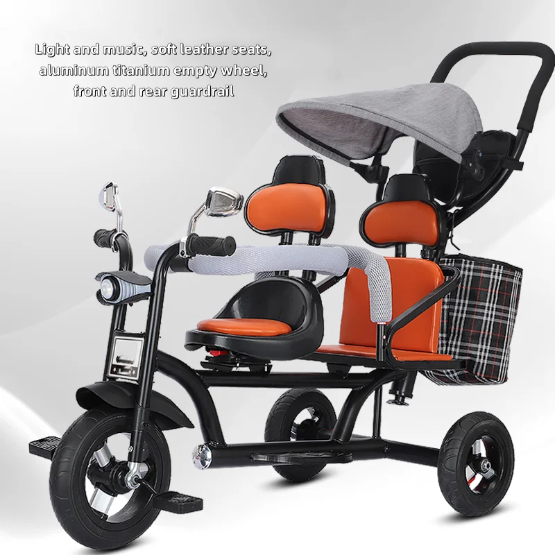 Double Baby Stroller Can Sit And Lie Two-Way Portable Folding Shock Absorbent Baby Stroller For Nnewborn Children