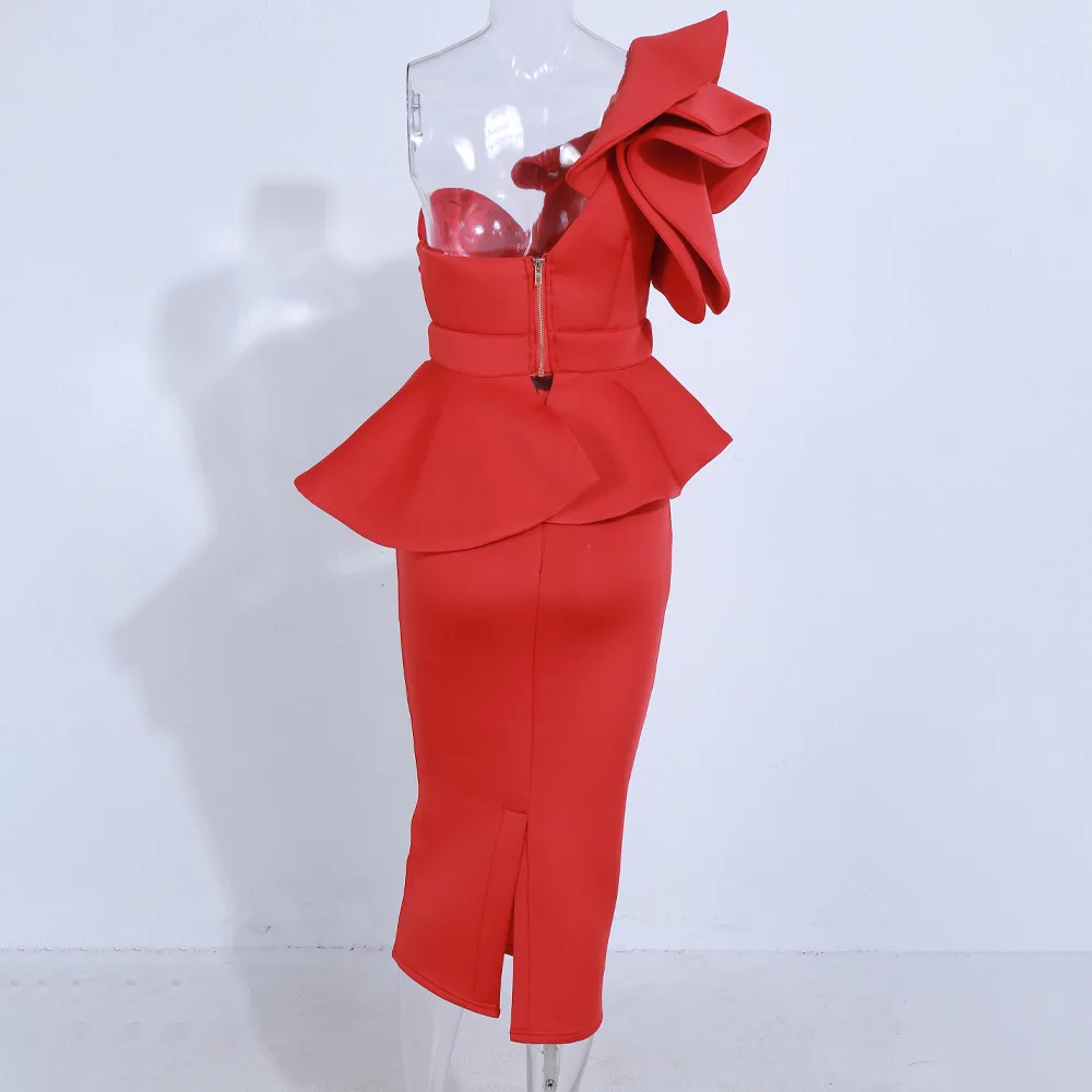 Женское Новое Вечернее Платье Z91504A, сексуальное платье с открытыми плечами и оборками, вечернее платье с открытой спиной