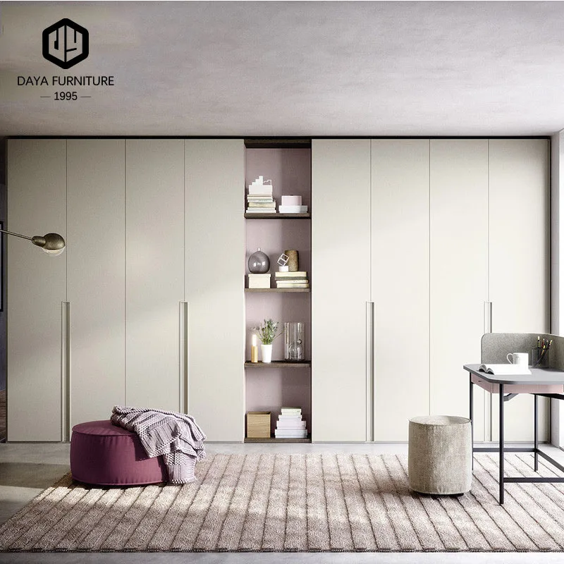 China manufacturer modern light luxury designs mdf bedroom wardrobe design