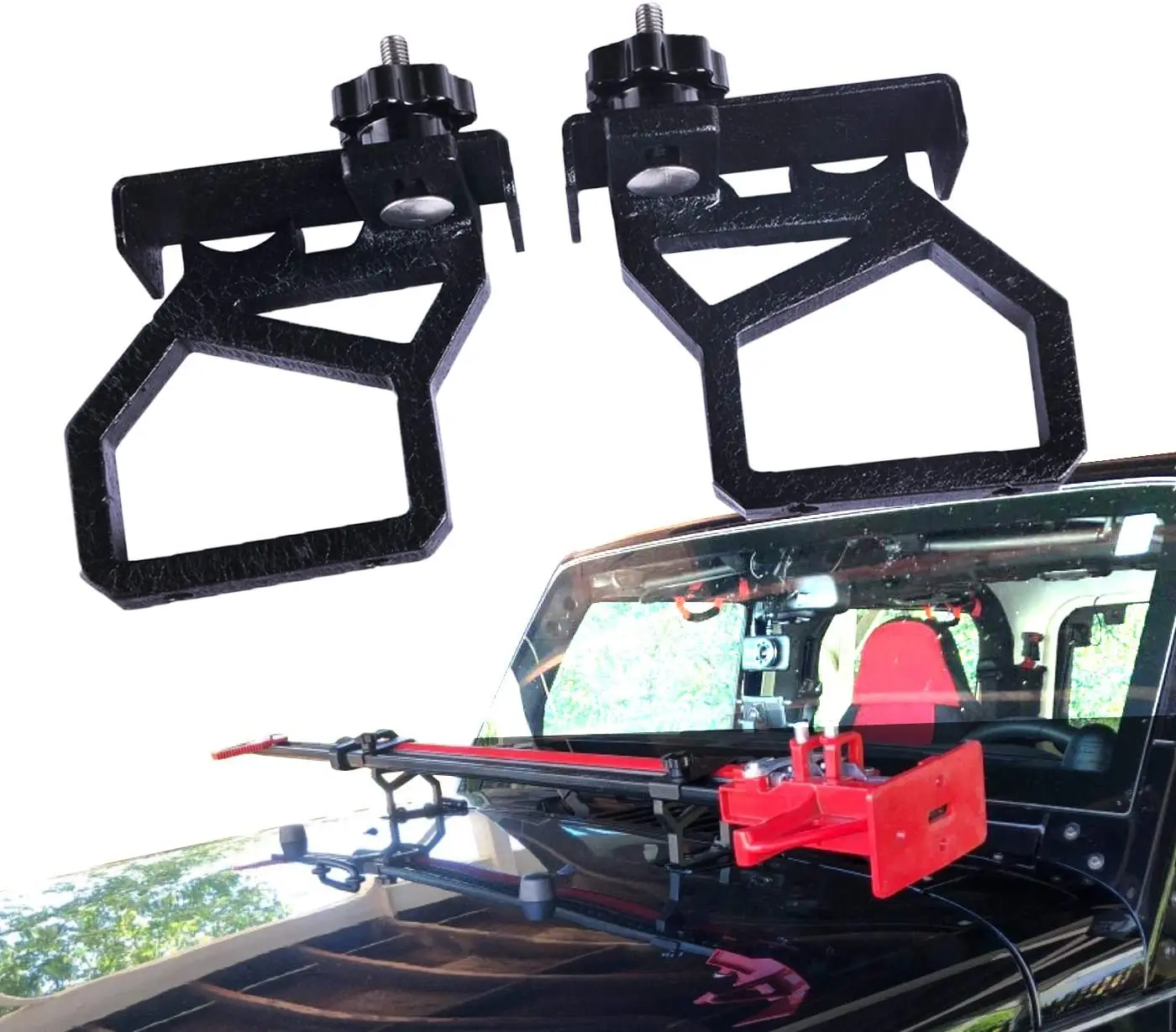 Hood Hi Lift Jack Mounts Brackets Fit for Jeep Wrangler JK 2007-2018 & CJ 1944-1986 & YJ 1987-1995 & TJ 1997-2006
