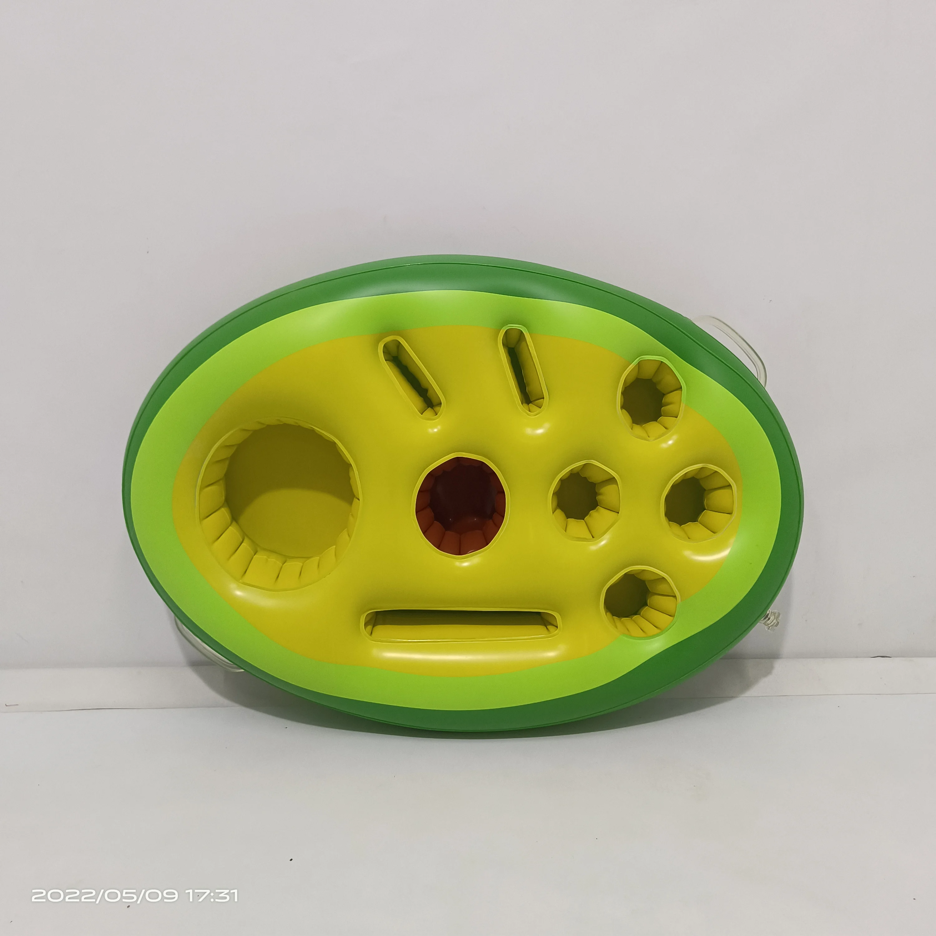 Custom inflatable avocado pool float drink holder for pool&hot tub