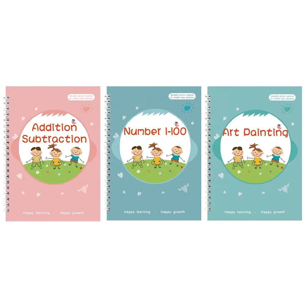 
Best seller kids copybook reusable writing groove calligraphy magic practice copybook magic for any language customized 