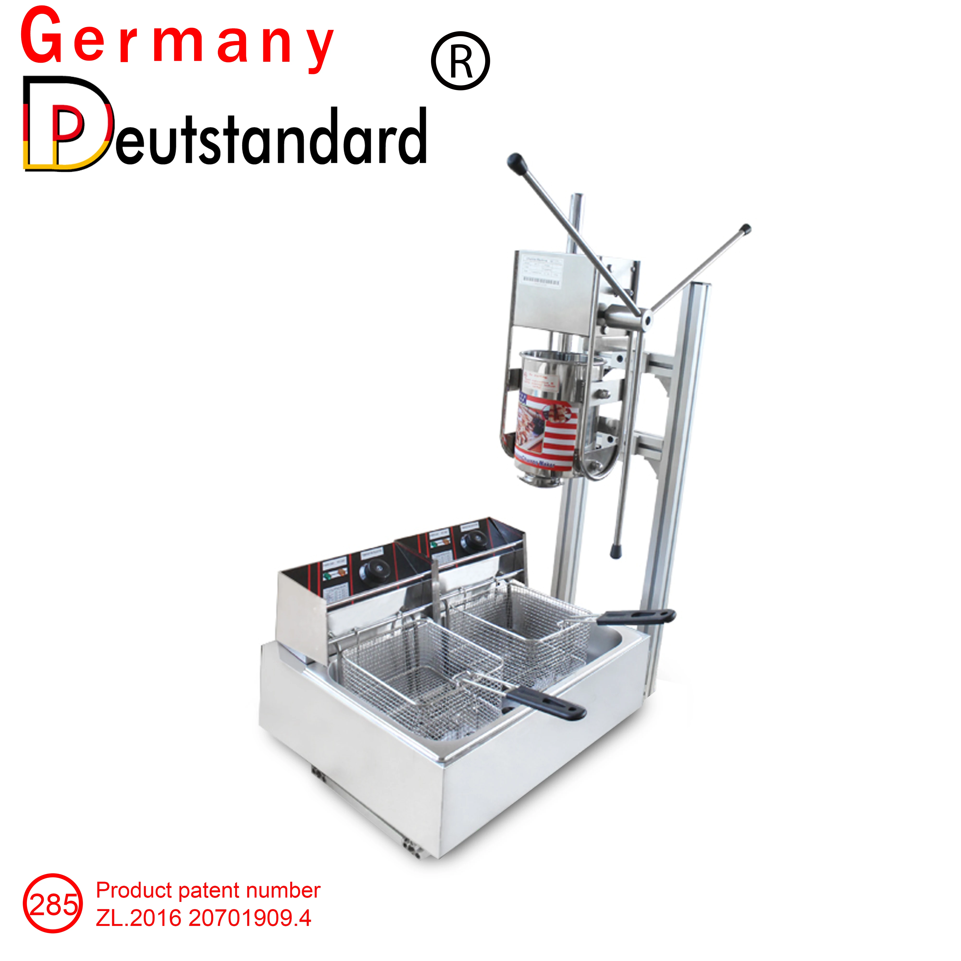 5 molds churros maker making machine with 12 L fryer electric