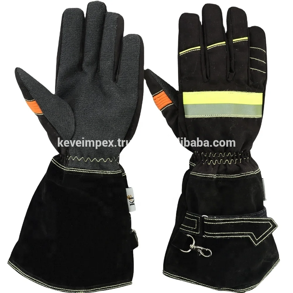 Top quality black color Waterproof and Fireproof Long cuff gloves in different sizes wholesale price available USA