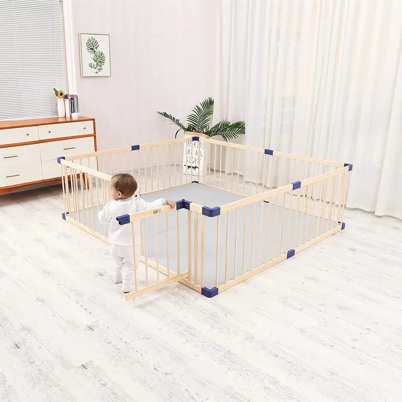 New design free combination collapsible wooden fence for baby play yard for toddlers and kids