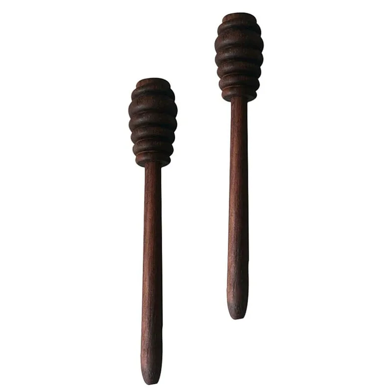 Black Walnut Wood Honey Stick Honey Server Spoon Wooden Coffee Milk Tea Jam Stir Sticks Honey Stirring Spoon