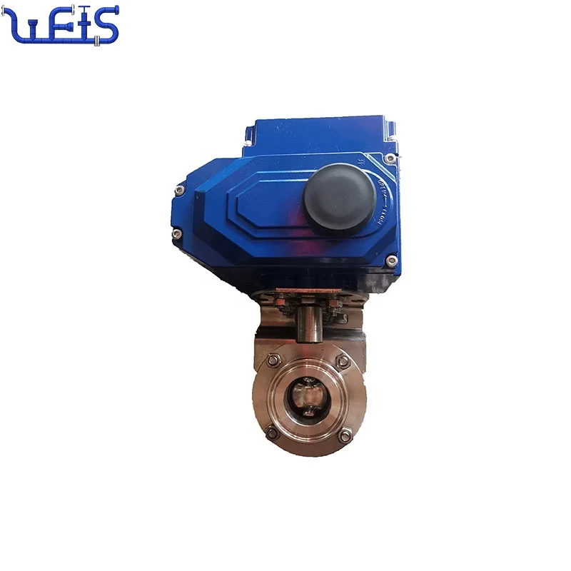 Китайский санитарный клапан Welsure для пищевых продуктов электрический клапан-бабочка