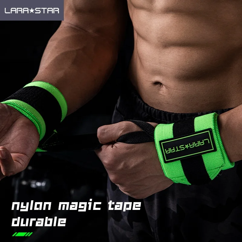 LS0665 High Quality Nylon Wrist Wraps Weightlifting Polyester Wrist Band Brace