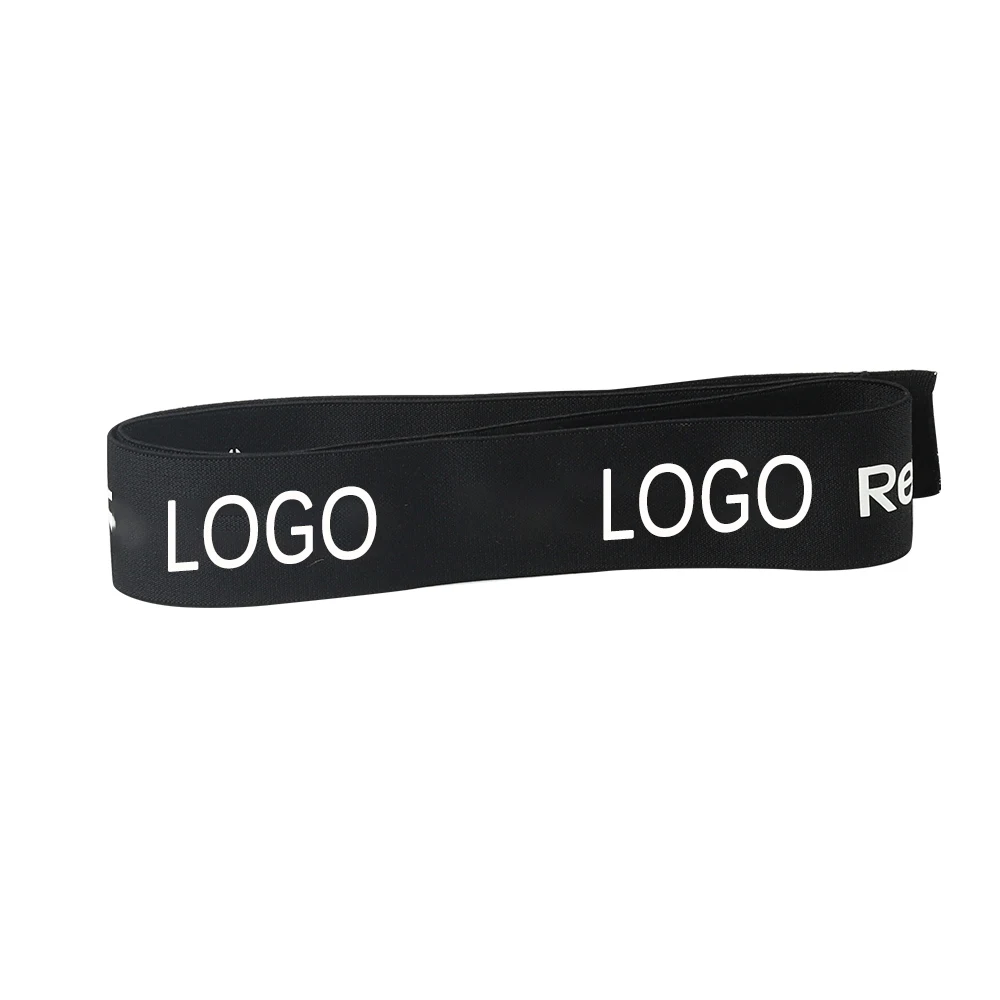 Hot selling custom printed silicone logo nylon polyester webbing elastic band for clothing accessories
