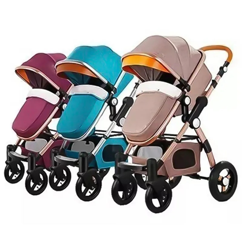 Wholesale 3 In 1 Stroller Baby, Buy Luxury Foldable Baby Carriage, New Born High Landscape Baby Push Car Stroller/