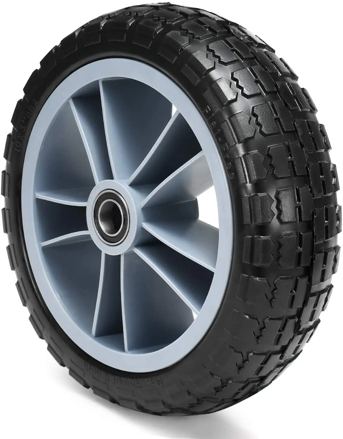 8x3 in Flat Free Tire Wheel Plastic wheel hub 10x3.50-6 kayak trolley wheel