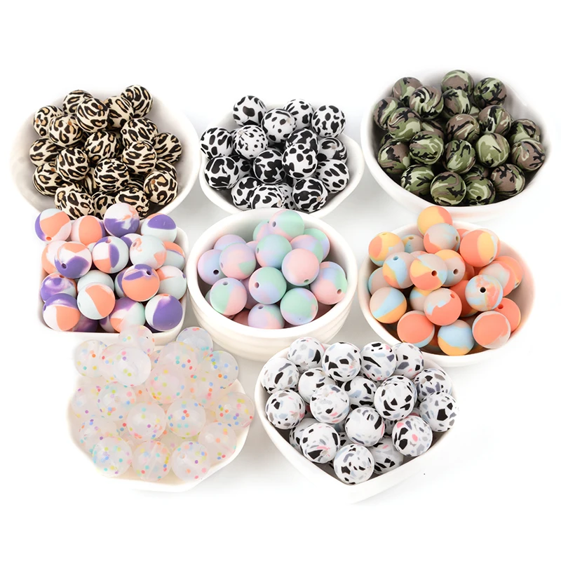 Mixed Food Grade Silicone Bead For Mom Nursing Necklace Jewelry Making Wholesale Chew Baby Teething Beads