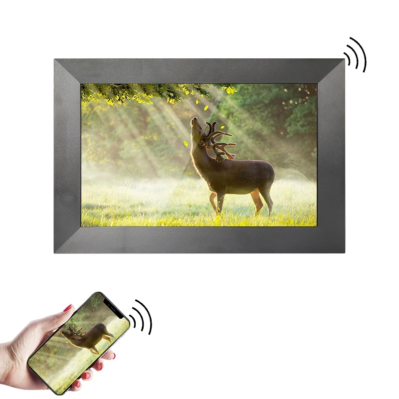 Сетевая цифровая фоторамка 10 1 дюйма wifi Android MP4 видео