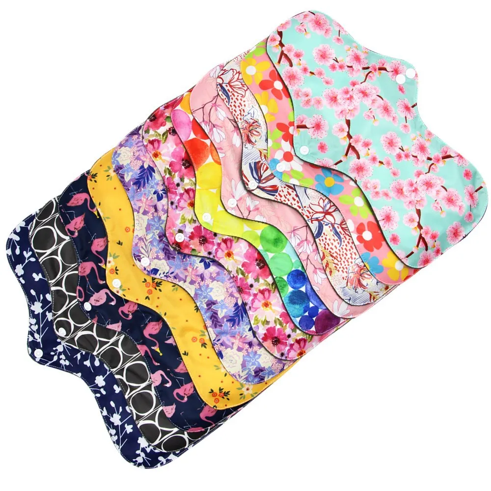 Cloth Menstrual Pads Reusable Menstrual Pad with Wings Washable Bamboo Sanitary Towels Sanitary Napkin For Women (1600515188261)