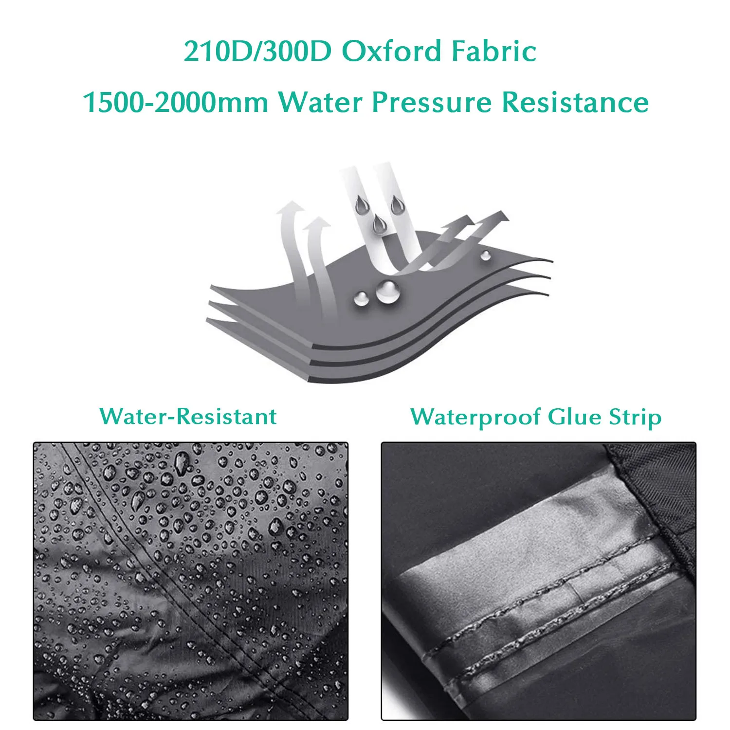 210D Oxford Dustproof and Waterproof Motorcycle Cover