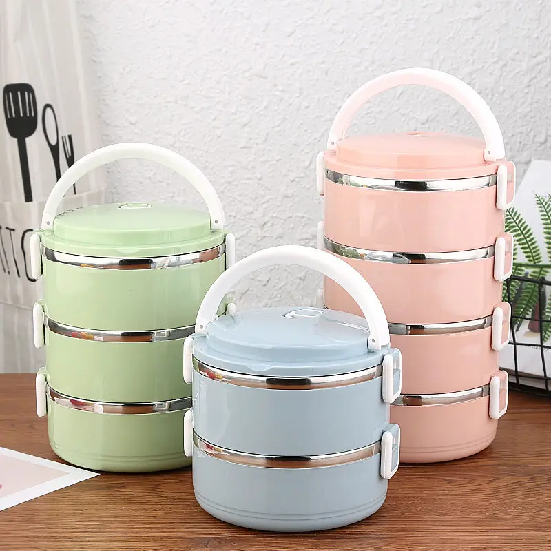 Factory directly macaron color multilayer double wall insulated stainless steel lunch box