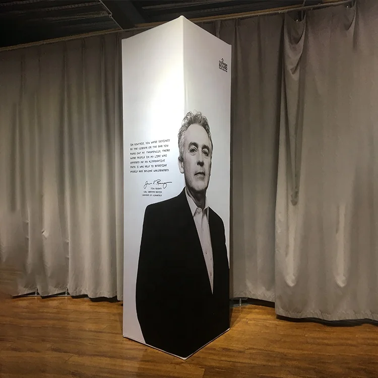 Эпомакс четыре стороны тканевая алюминиевая труба квадратная башня колонна дисплей рекламный выставочный стенд настенный баннер