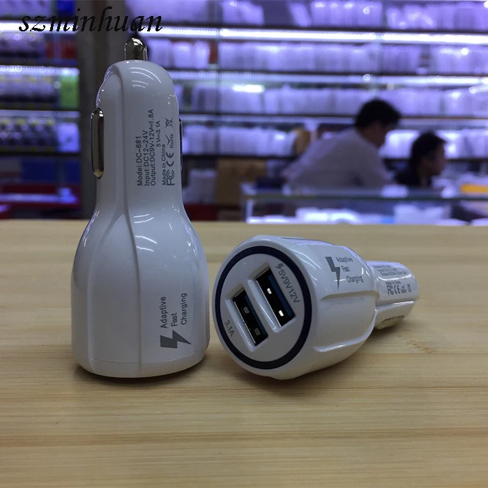 2024 Portable Universal QC3.0 A Usb Car Adapter USB 20W Car plug dual port USB-C Fast car charger