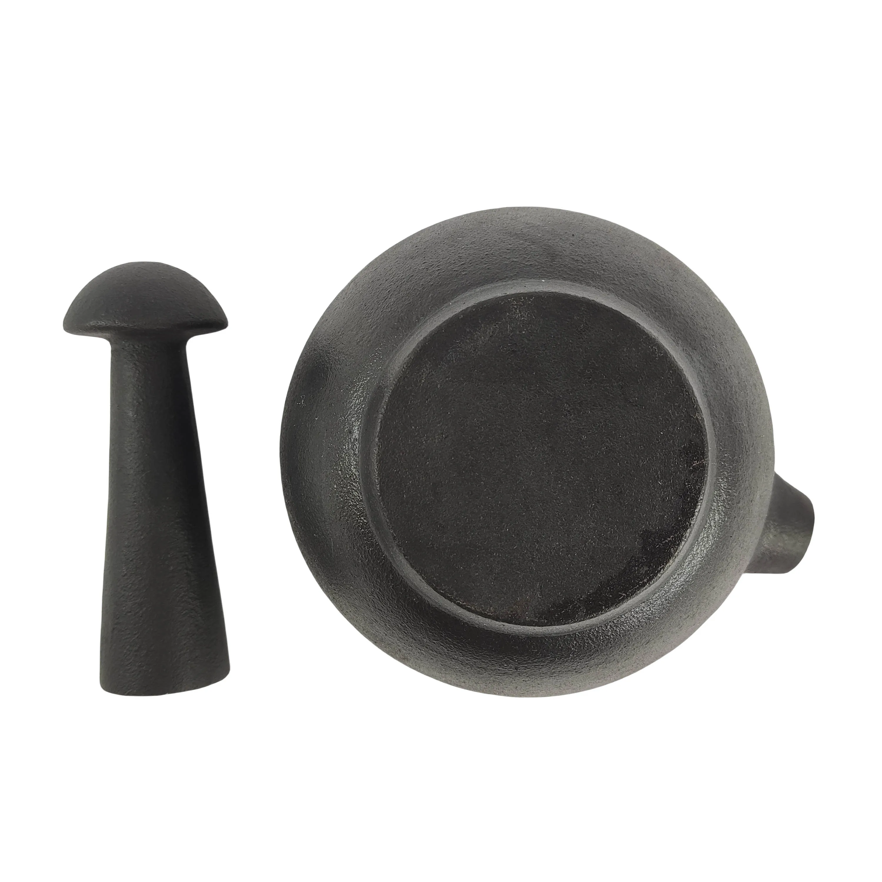 High Quality Diameter 13cm 15cm Cast Iron Bowl Garlic Tank Mortar And Pestle