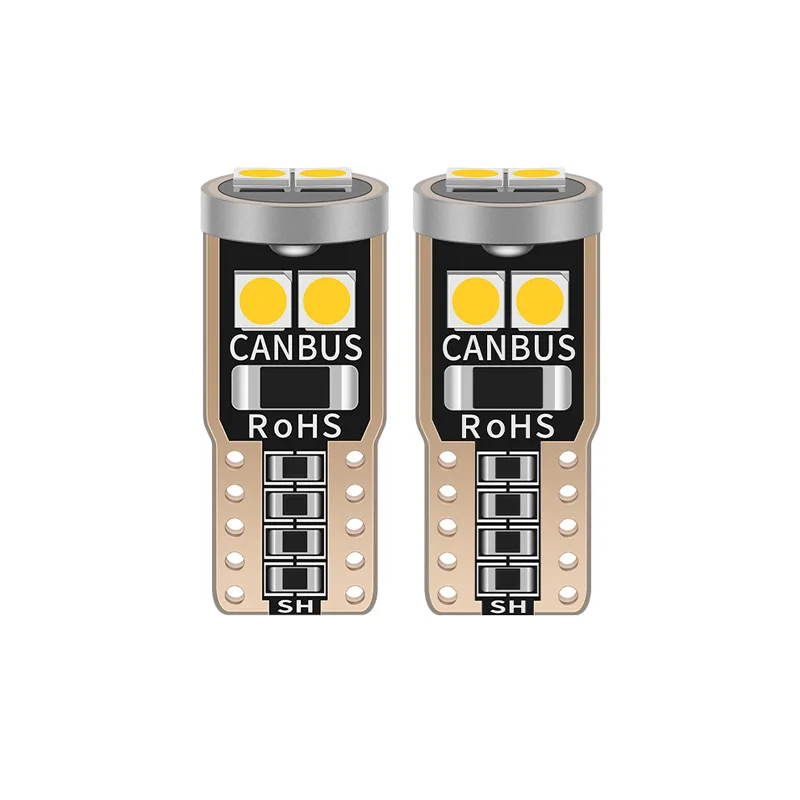 T10 car LED light Cross border hot selling vehicle decoding bulb small side marker lamp license plate reading lamp w5w 3030 6LED