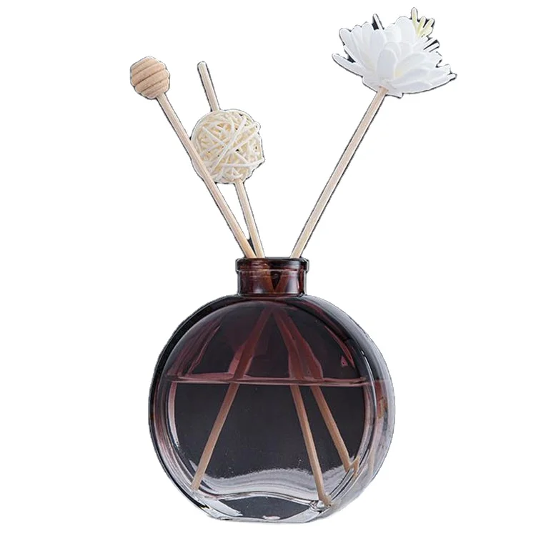 150ml luxury glass aroma oil bottle with reed diffuser sticks air freshener perfume glass reed diffuser glass bottle