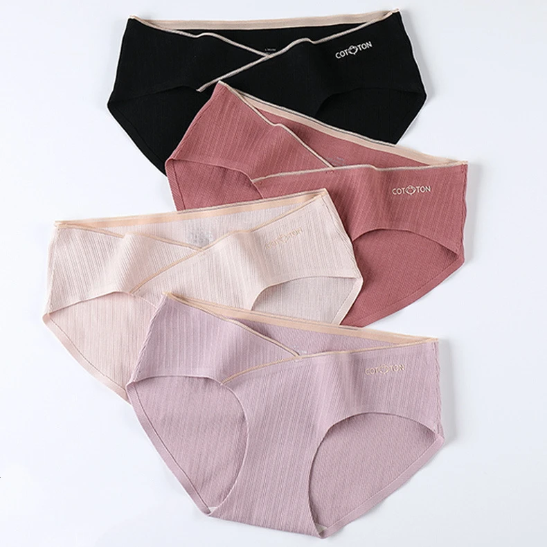 
V-shaped Maternity Panties 100% Cotton Belly Support Panty Seamless Panties For Pregnant Women 