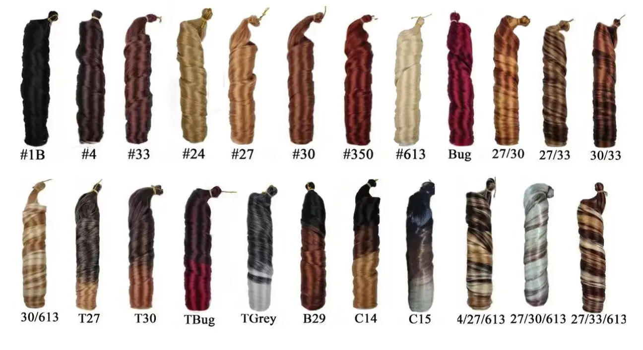 sprial curl Loose Wavy Hair Braids Ombre Soft Pony Style 24inch 150g Spanish French Curls Braids Hair Extensions For Women