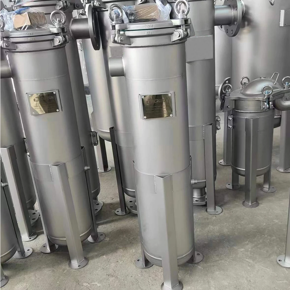 Water treatment stainless steel bag filter housing